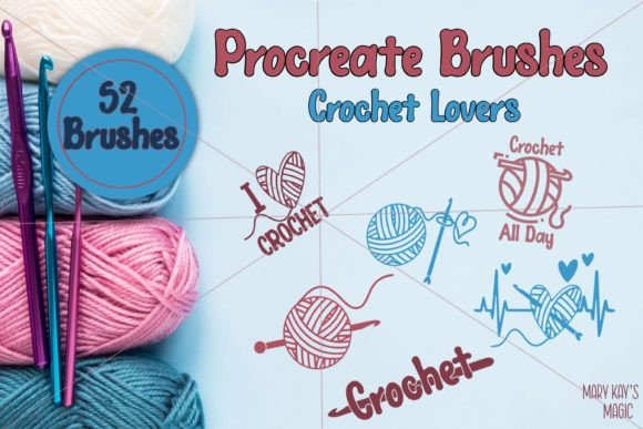 Download Procreate Crochet Icon Stamps-52 in All - Premium Bundle