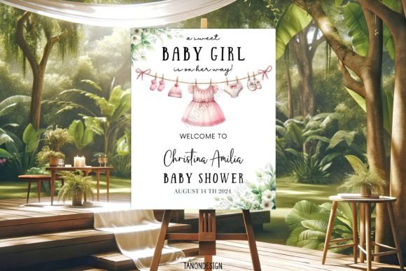 Download Baby Shower Welcome Sign L Baby Girl - Shower Collection