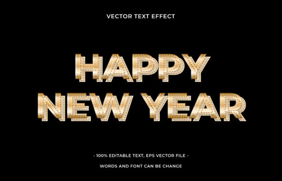 Download Text Effect Editable - Happy New Year - Happy Collection