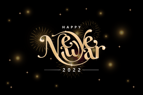 Download Happy New Year Lettering Font Gold Color - Happy Collection