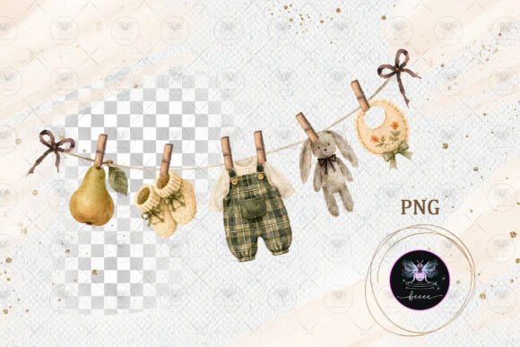 Download Vintage Autumn Baby Shower Clipart - Premium Resources