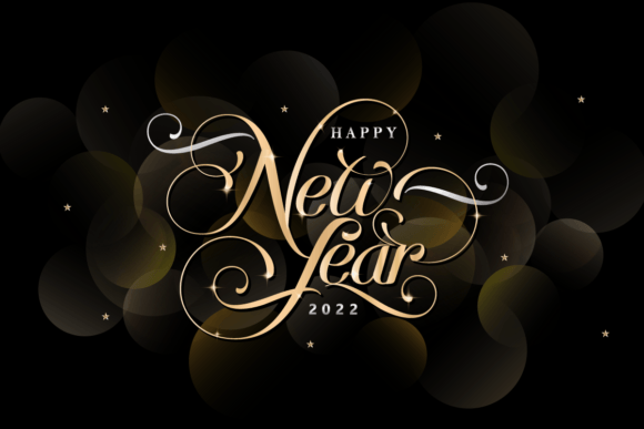 Download Happy New Year Lettering Fonts - Happy Collection